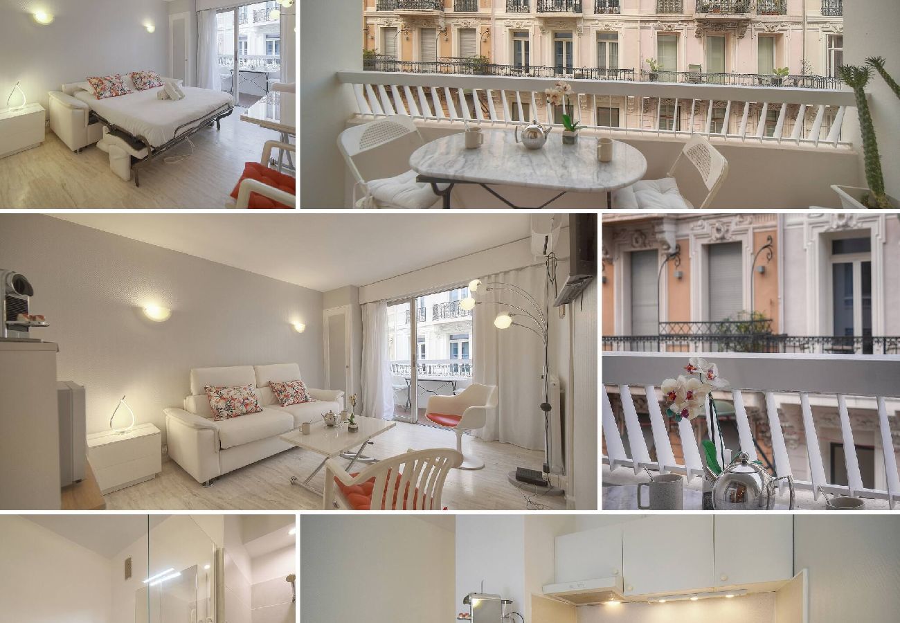 Studio à Cannes - FRGK Victoria 3 Central Cannes 1BR Terrace, AC & U