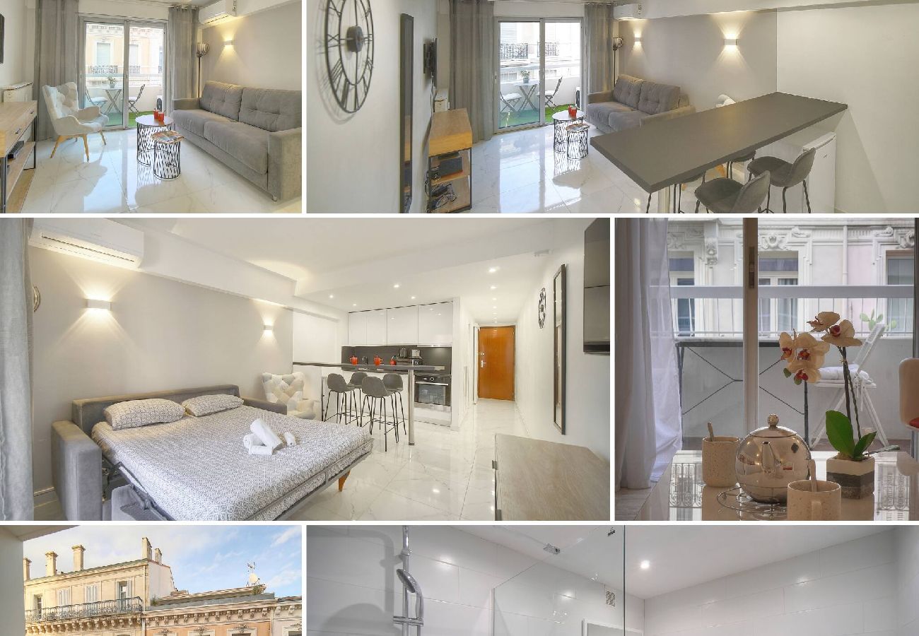 Studio à Cannes - FRGK Victoria 4 Central Cannes 1BR Terrace, AC &