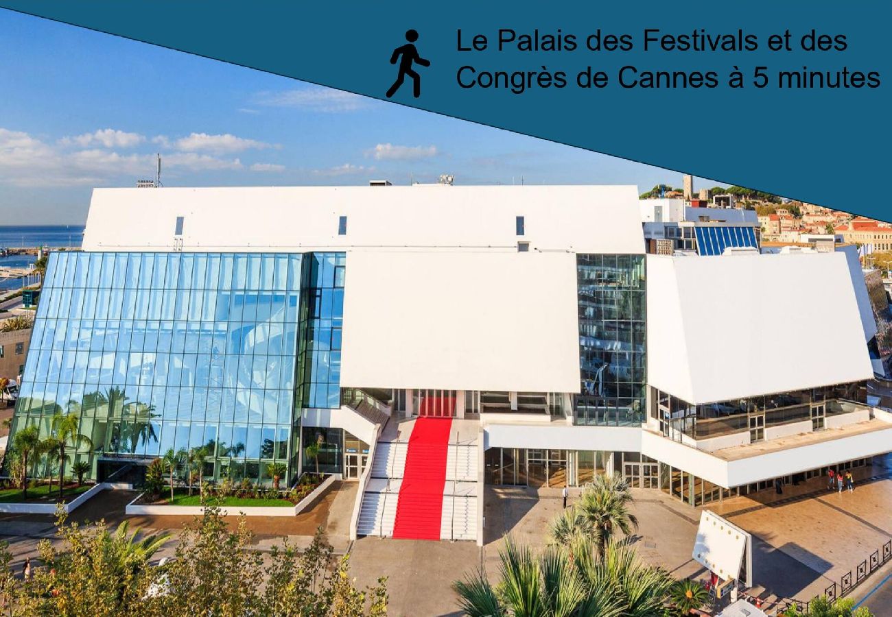 Studio à Cannes - FRGK Victoria 4 Central Cannes 1BR Terrace, AC &