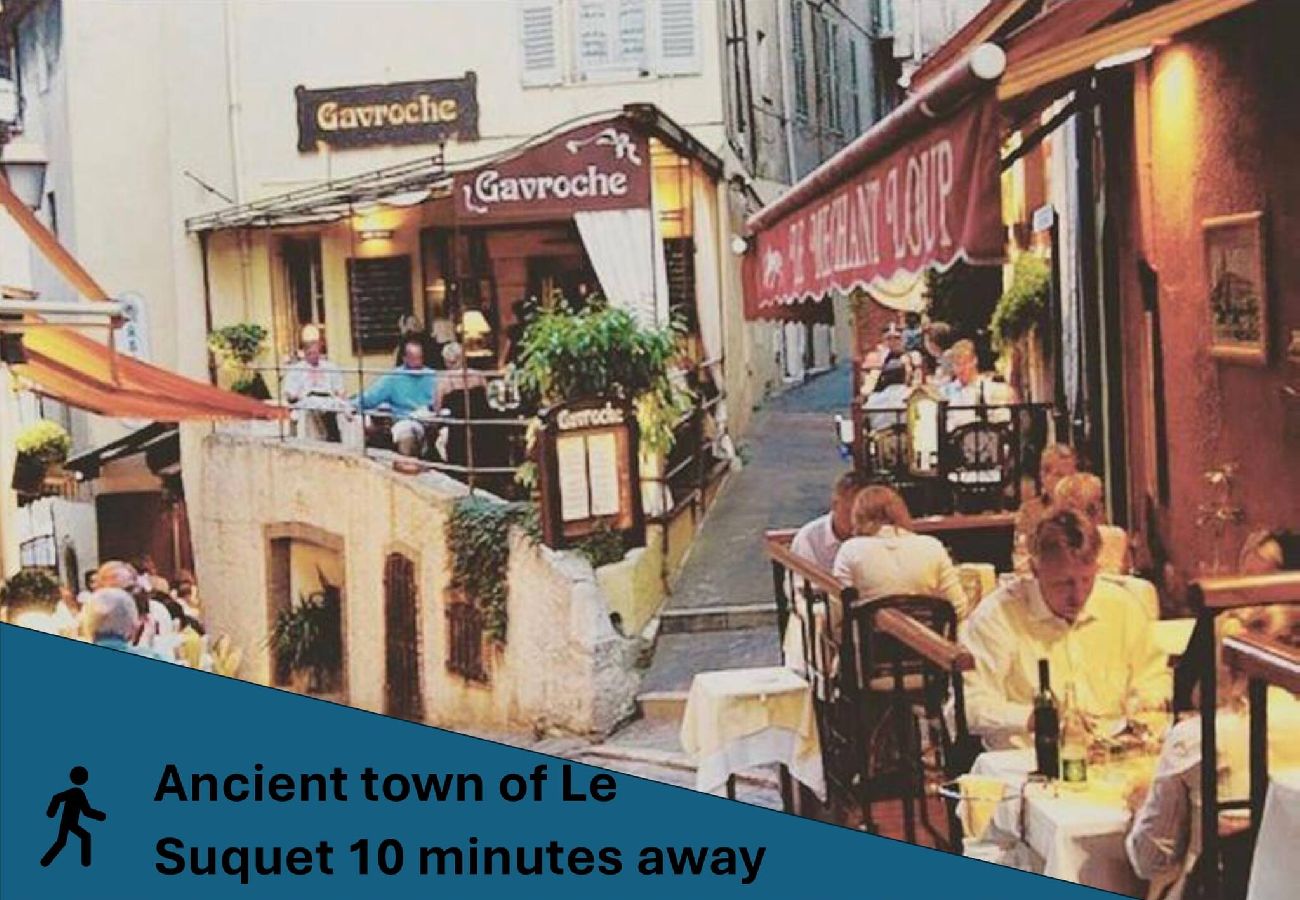 Studio à Cannes - FRGK Victoria 4 Central Cannes 1BR Terrace, AC &