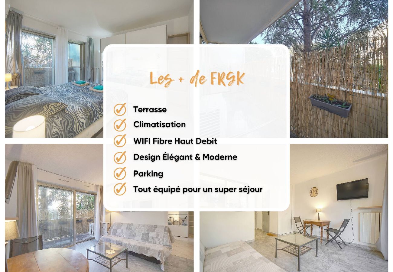 Appartement à Antibes - FRGK Tamaris Apartment Antibes Terrace, AC & Ultra