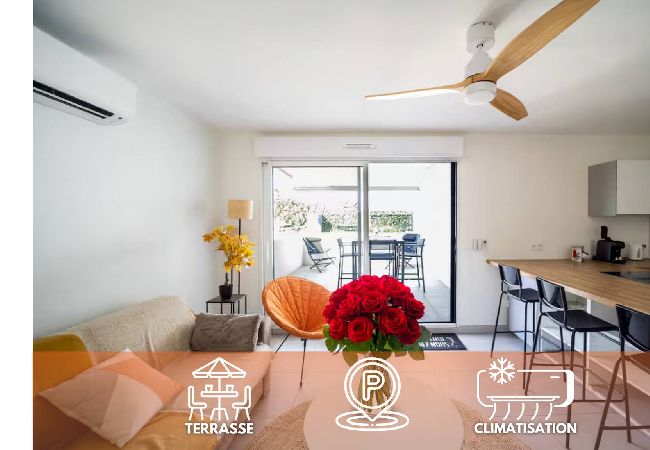 Appartement à Antibes - FRGK BEL AZUR 1 BDR Luxury Sea View Parking AC WI