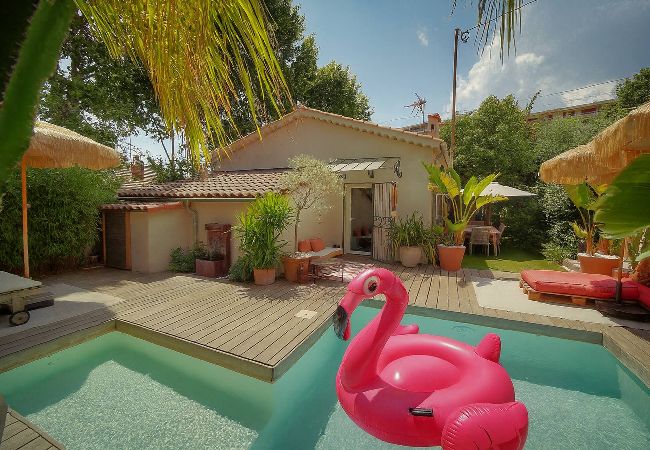 Villa à Le Cannet - FRGK Villa Bohème Chic Private Pool UltraFast WiFi