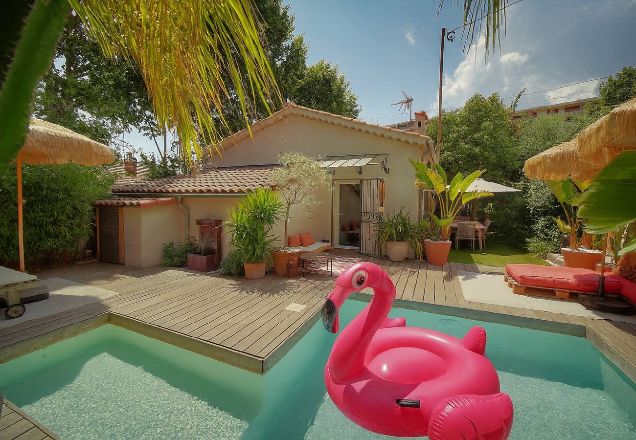 Villa à Le Cannet - FRGK Villa Bohème Chic Private Pool UltraFast WiFi