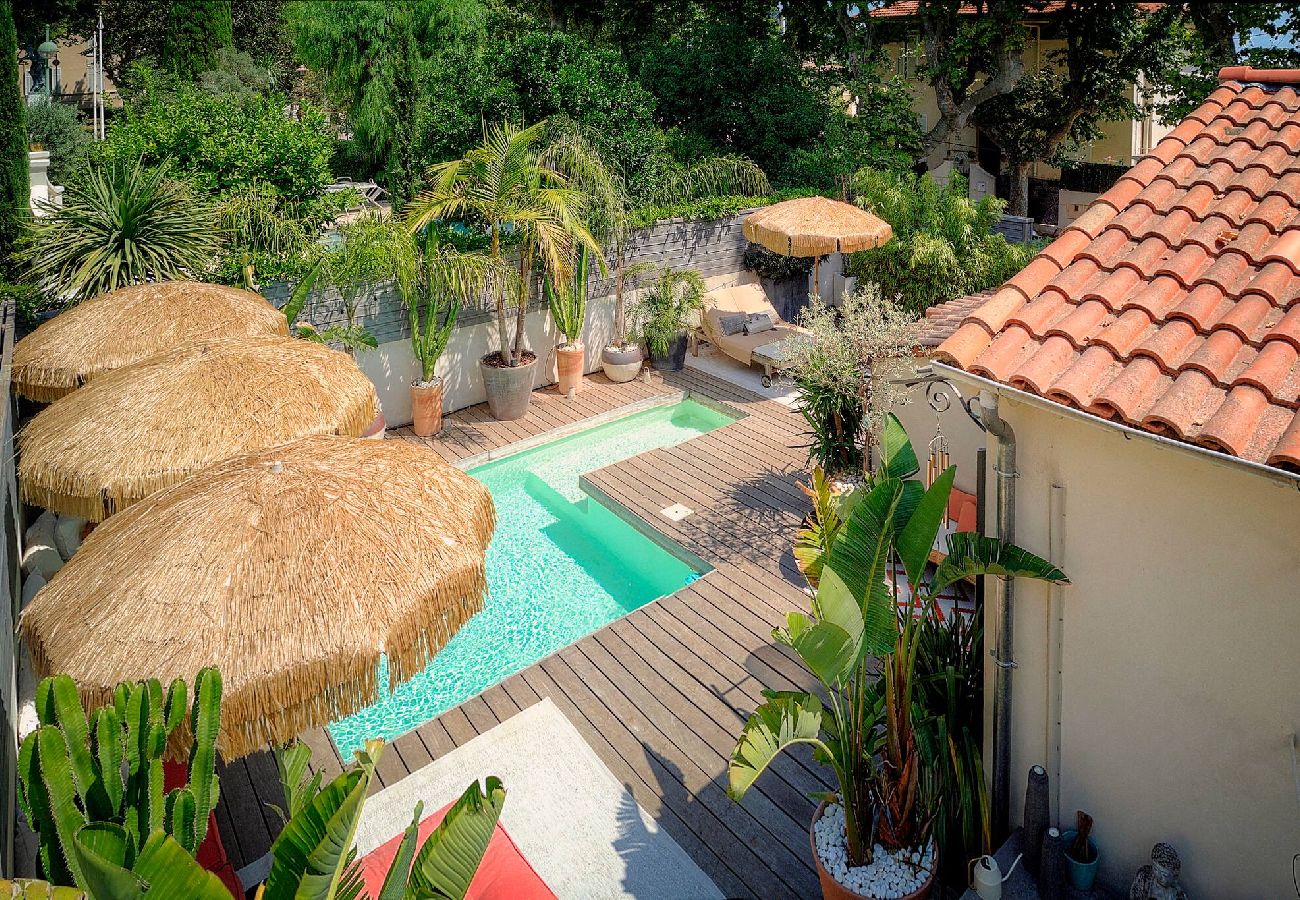 Villa à Le Cannet - FRGK Villa Bohème Chic Private Pool UltraFast WiFi