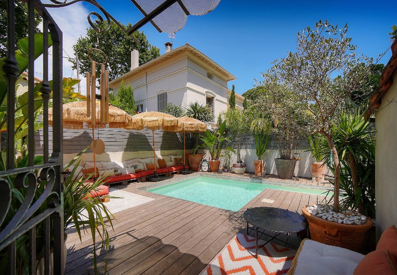Villa à Le Cannet - FRGK Villa Bohème Chic Private Pool UltraFast WiFi