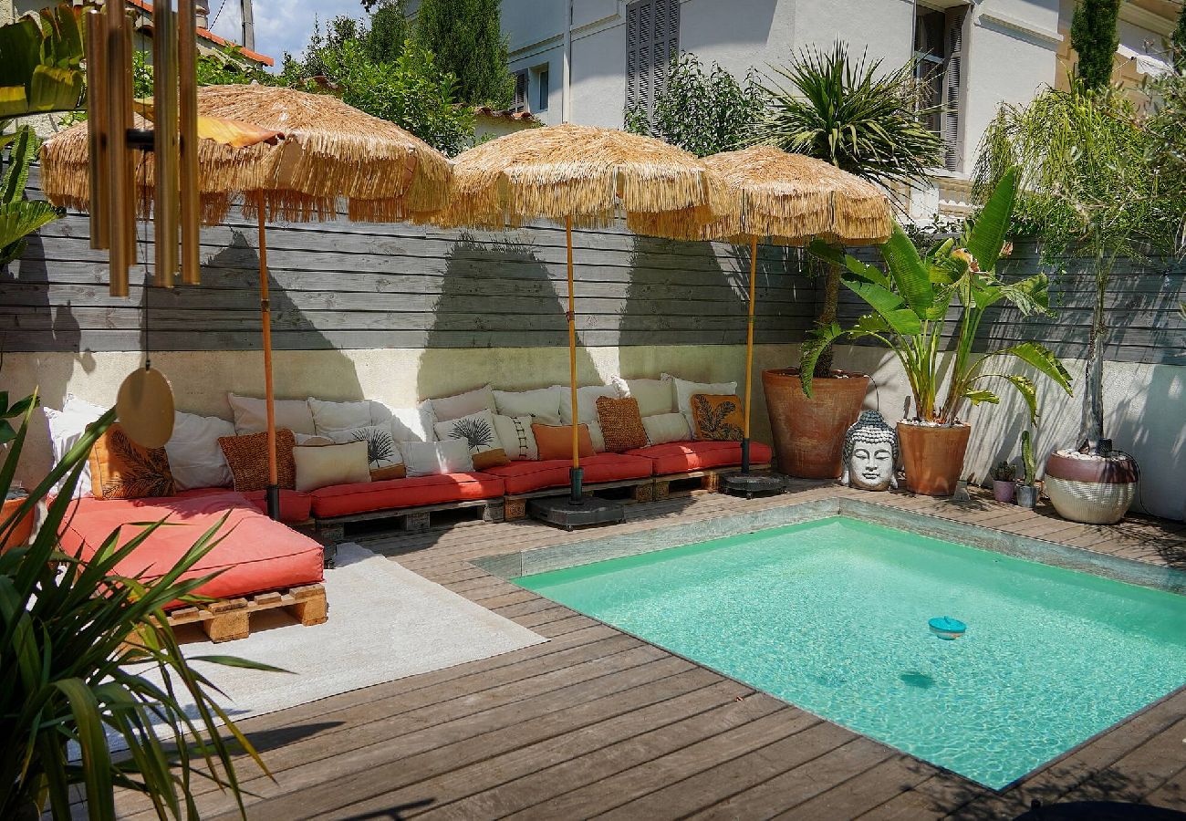Villa à Le Cannet - FRGK Villa Bohème Chic Private Pool UltraFast WiFi