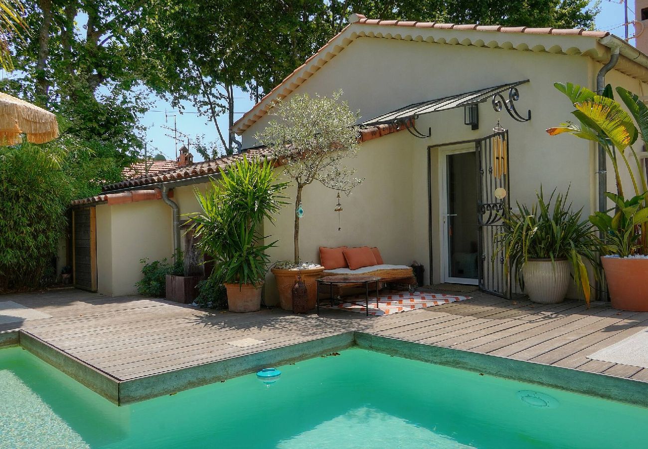 Villa à Le Cannet - FRGK Villa Bohème Chic Private Pool UltraFast WiFi